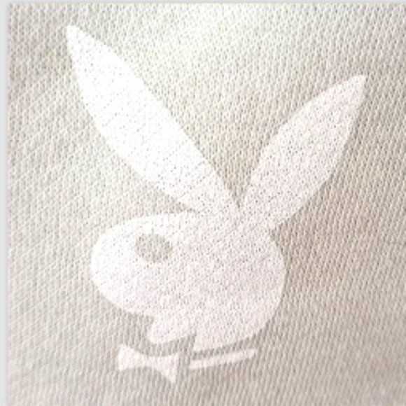 PLAYBOY Missguided Cropped Hoodie Cotton Blend Sweatshirt Size M Sea Foam Green - Picture 3 of 17